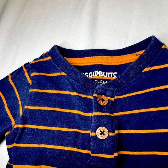 Rugged Butts overalls and long sleeve onesie set GUC - Picture 2 of 3